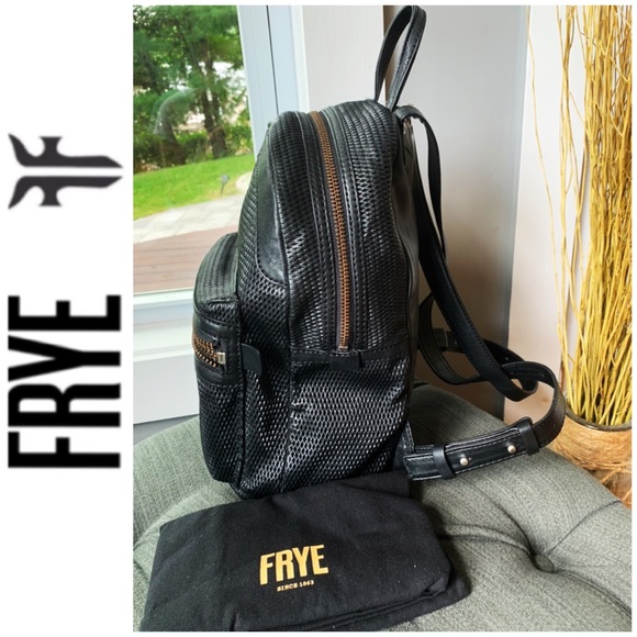NWT FRYE genuine leather backpack black - Picture 8 of 9